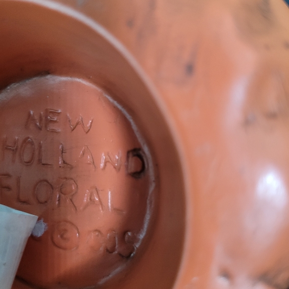 Ceramic Jack-O-Lantern Candle Holder Halloween 3.5" New Holland Floral VTG 1995 - Picture 7 of 14